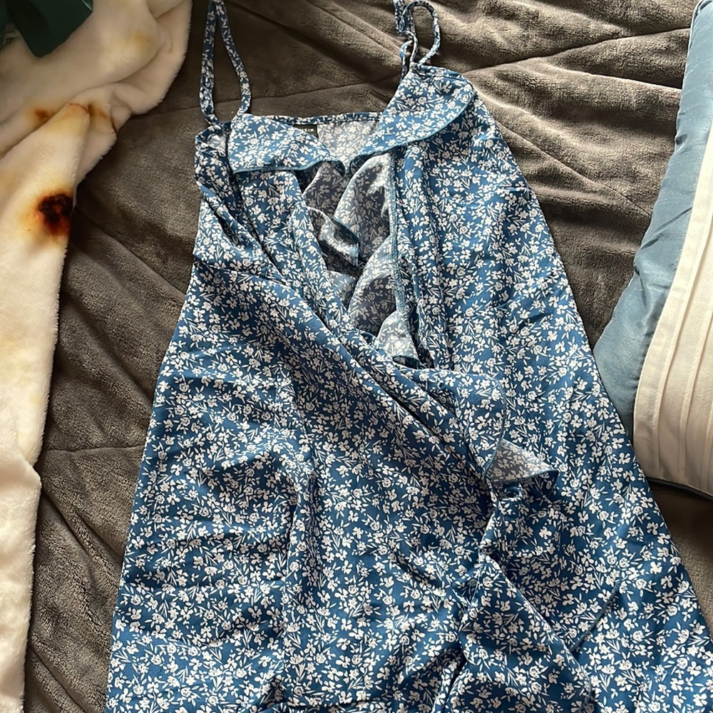Blue floral dress